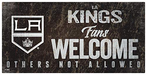 NHL Los Angeles Kings Unisex Los Angeles Kings Fans Welcome Sign, Team Color, 6 x 12 - 757 Sports Collectibles