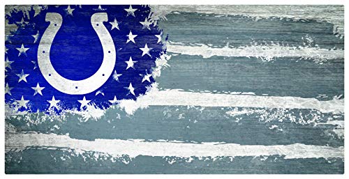 Fan Creations NFL Indianapolis Colts Unisex Indianapolis Colts Flag Sign, Team Color, 6 x 12 - 757 Sports Collectibles