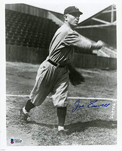 Joe Sewell Autographed Cleveland Indians Black and White 8x10 Photo - BAS COA - 757 Sports Collectibles