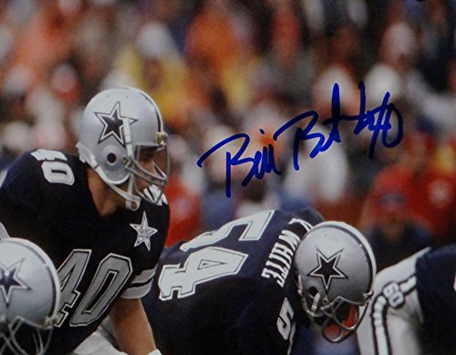Bill Bates Autographed Dallas Cowboys 8x10 Next To White Photo- JSA W Auth - 757 Sports Collectibles