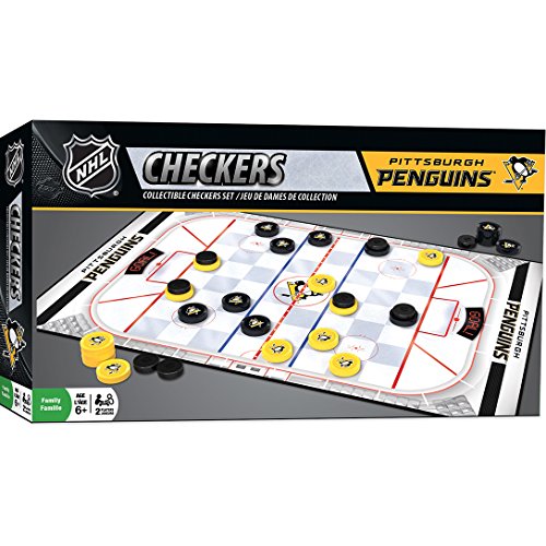 MasterPieces NHL Pittsburgh Penguins Checkers Board Game , 13" x 21" - 757 Sports Collectibles