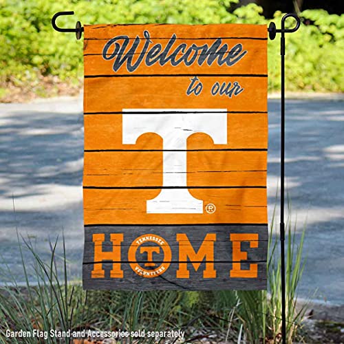 College Flags & Banners Co. Tennessee Volunteers Welcome to Our Home Double Sided Garden Yard Flag - 757 Sports Collectibles
