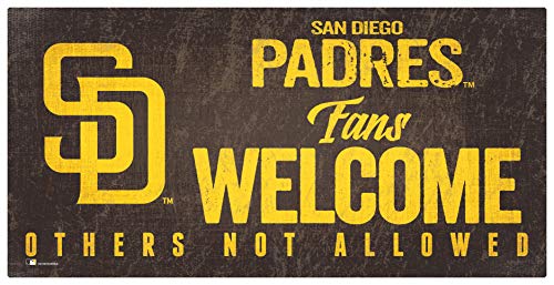 Fan Creations MLB San Diego Padres Unisex San Diego Padres Fans Welcome Sign, Team Color, 6 x 12 (M0847-Padres) - 757 Sports Collectibles