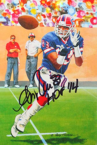 Andre Reed Autographed Buffalo Bills Goal Line Art Card w/HOF- Beckett Black - 757 Sports Collectibles