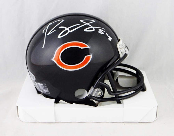Roquan Smith Autographed Chicago Bears Mini Helmet- Beckett Auth White - 757 Sports Collectibles