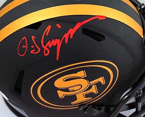 OJ Simpson Autographed Buffalo Bills Eclipse Mini Helmet- JSA W Red - 757 Sports Collectibles