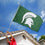 College Flags & Banners Co. Michigan State Spartans Embroidered and Stitched Nylon Flag - 757 Sports Collectibles
