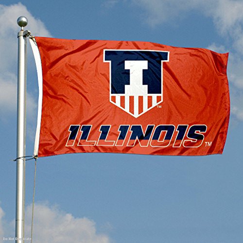 Illinois Fighting Illini Large Victory Badge 3x5 College Flag - 757 Sports Collectibles