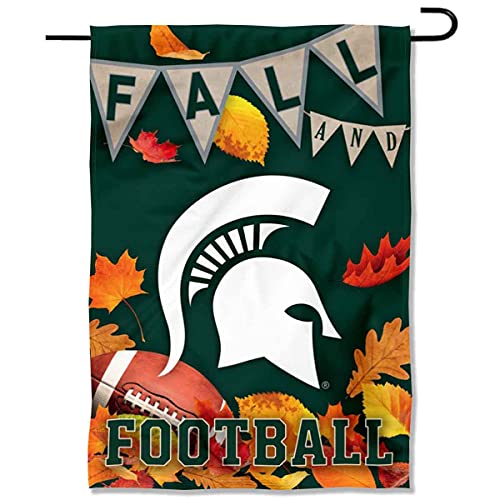 College Flags & Banners Co. Michigan State Spartans Fall Leaves Football Season Garden Yard Flag - 757 Sports Collectibles