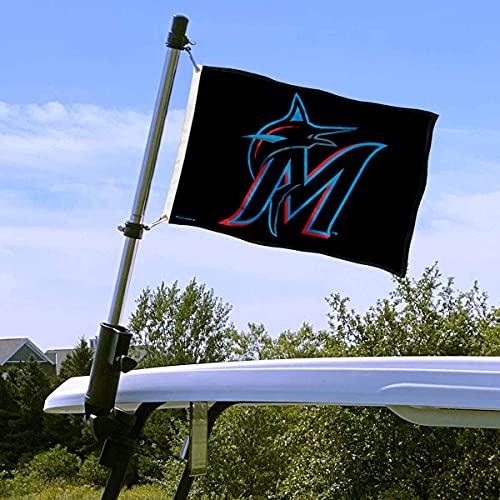WinCraft Miami Marlins Boat and Golf Cart Flag - 757 Sports Collectibles