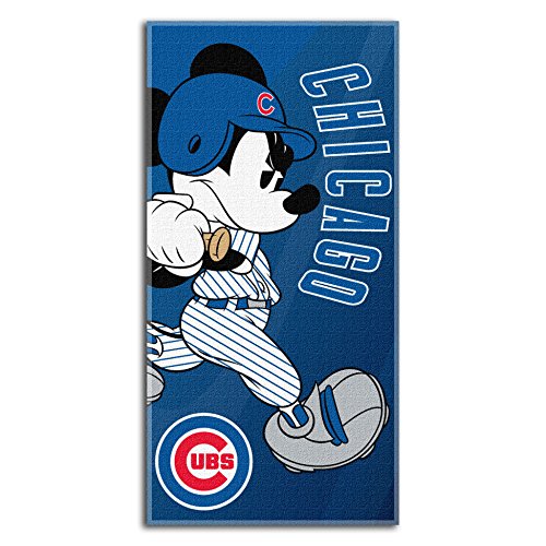MLB Chicago Cubs Co-Brand Disney Mickey Mouse Beach Towel, 30" x 60" - 757 Sports Collectibles