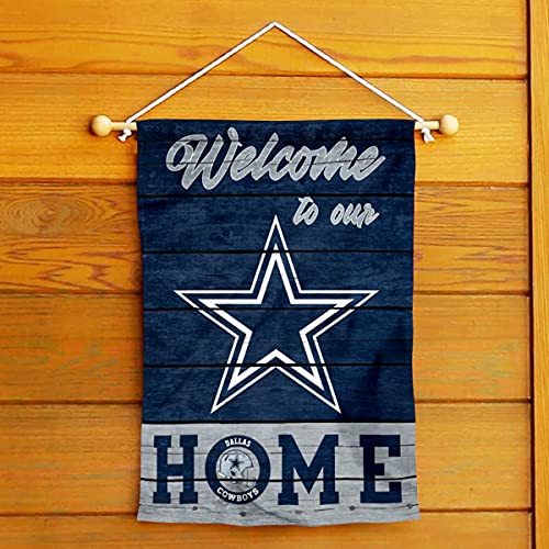 WinCraft Dallas Cowboys Welcome Home Decorative Garden Flag Double Sided Banner - 757 Sports Collectibles