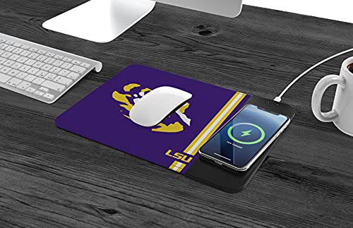 SOAR NCAA Wireless Charging Mouse Pad, LSU Tigers - 757 Sports Collectibles