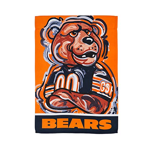 Team Sports America Chicago Bears Suede Garden Flag 12.5 x 18 Inches Justin Patten - 757 Sports Collectibles