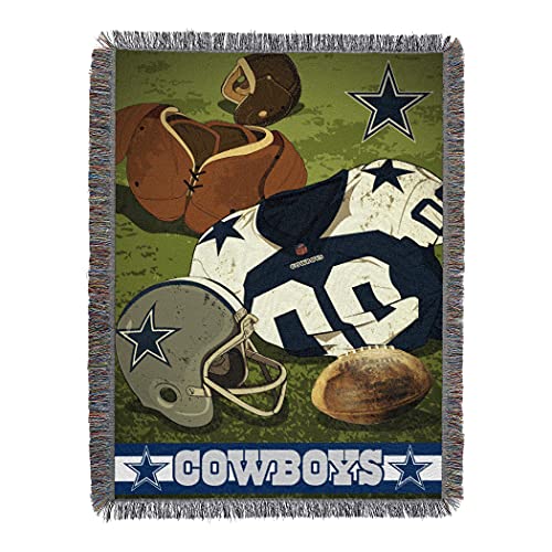 NORTHWEST NFL Dallas Cowboys Woven Tapestry Throw Blanket, 48" x 60", Vintage - 757 Sports Collectibles