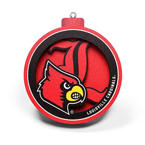 YouTheFan NCAA Louisville Cardinals 3D Logo Series Ornament - 757 Sports Collectibles