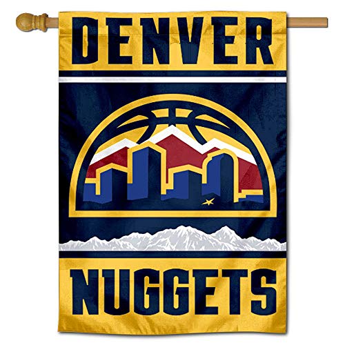 WinCraft Denver Nuggets New Skyline Logo Double Sided House Banner Flag - 757 Sports Collectibles
