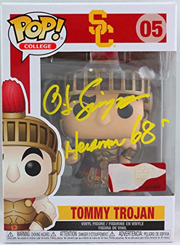 OJ Simpson Autographed USC Funko Pop Figurine #05 w/Heisman- JSA W Yellow - 757 Sports Collectibles