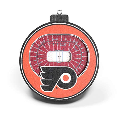 NHL Philadelphia Flyers-Wells Fargo Center 3D StadiumView Ornament3D StadiumView Ornament, Team Colors, Large - 757 Sports Collectibles