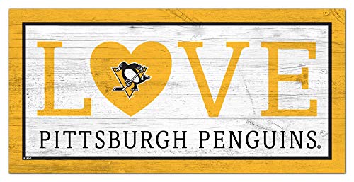 Fan Creations NHL Pittsburgh Penguins Unisex Pittsburgh Penguins Love Sign, Team Color, 6 x 12 - 757 Sports Collectibles
