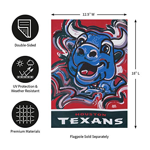 Team Sports America Houston Texans Suede Garden Flag 12.5 x 18 Inches Justin Patten - 757 Sports Collectibles