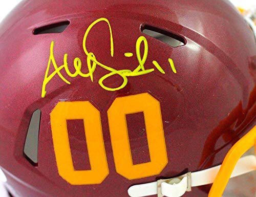 Alex Smith Autographed Washington Football Team Mini Helmet - Beckett W Yellow - 757 Sports Collectibles