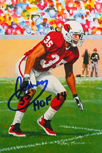 Aeneas Williams Signed Arizona Cardinals Goal Line Art Card W/HOF- Beckett Witness Auth - 757 Sports Collectibles