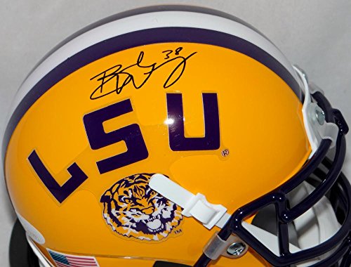 Brad Wing Signed LSU Tigers Schutt Yellow Mini Helmet - JSA Witness Auth black - 757 Sports Collectibles