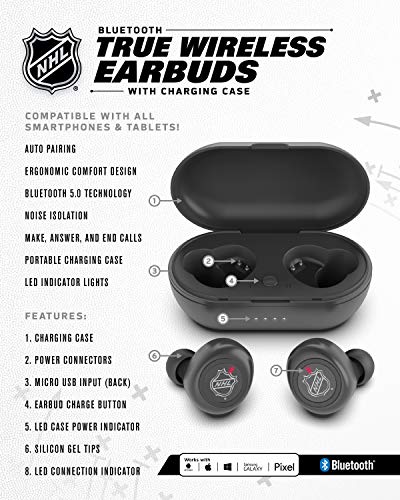 NHL Ottawa Senators True Wireless Earbuds, Team Color - 757 Sports Collectibles