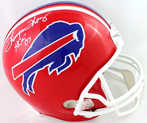Thurman Thomas Autographed Buffalo Bills F/S 87-01 TB Helmet- JSA Witnessed White - 757 Sports Collectibles