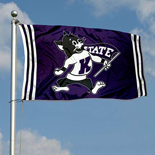College Flags & Banners Co. Kansas State Wildcats Vintage Retro Throwback 3x5 Banner Flag - 757 Sports Collectibles