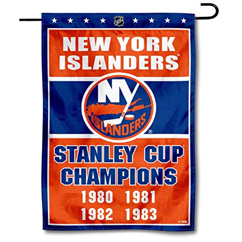 WinCraft New York Islanders 4 Time Stanley Cup Champions Double Sided Garden Flag - 757 Sports Collectibles