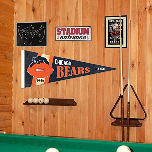 WinCraft Chicago Bears Throwback Vintage Retro Pennant Flag - 757 Sports Collectibles