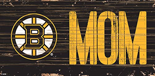Fan Creations NHL Boston Bruins Unisex Boston Bruins MOM Sign, Team Color, 6 x 12 - 757 Sports Collectibles