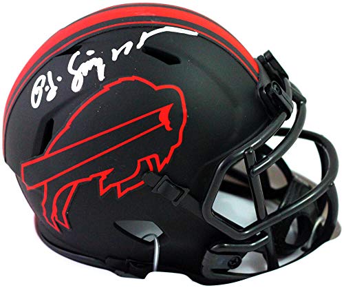 OJ Simpson Autographed Buffalo Bills Eclipse Mini Helmet- JSA W Auth Silver - 757 Sports Collectibles