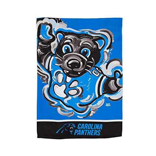 Team Sports America Carolina Panthers Suede Garden Flag 12.5 x 18 Inches Justin Patten - 757 Sports Collectibles