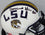 Derrius Guice Autographed LSU Tigers White Schutt Mini Helmet- JSA W Auth Black - 757 Sports Collectibles