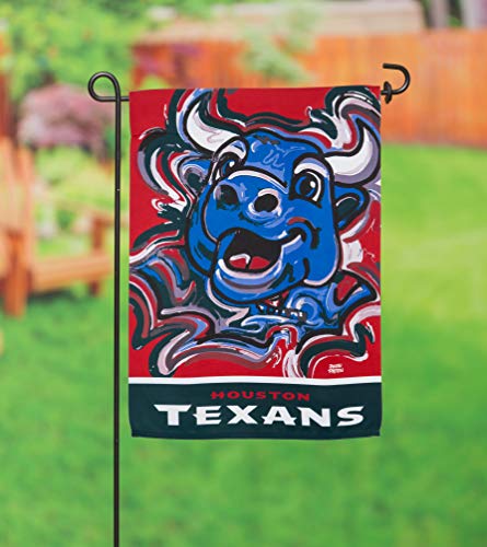 Team Sports America Houston Texans Suede Garden Flag 12.5 x 18 Inches Justin Patten - 757 Sports Collectibles