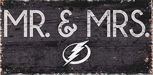 Fan Creations NHL Tampa Bay Lightning Unisex Tampa Bay Lightning Mr. & Mrs. Sign, Team Color, 6 x 12 - 757 Sports Collectibles