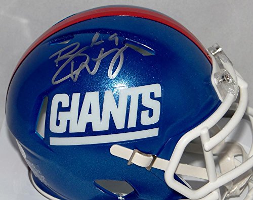 Brad Wing Autographed New York Giants Color Rush Mini Helmet Silver- JSA W Auth - 757 Sports Collectibles