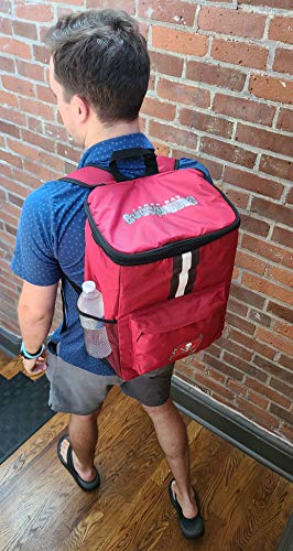 FOCO Cooler Backpack – Portable Soft Sided Ice Chest – Insulated Bag Holds 36 Cans (Tampa Bay Buccaneers) - 757 Sports Collectibles