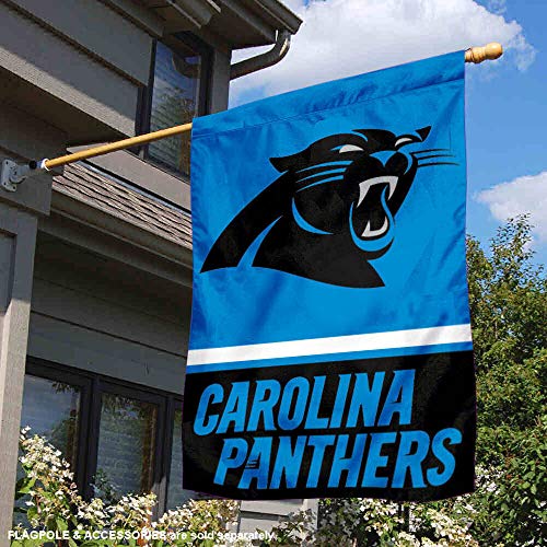 WinCraft Carolina Panthers Two Sided House Flag - 757 Sports Collectibles