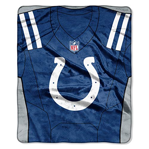 Northwest NFL Indianapolis Colts Royal Plus Raschel Throw, One Size, Multicolor - 757 Sports Collectibles