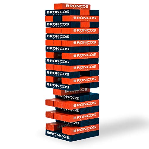 Wild Sports NFL Denver Broncos Table Top Stackers 3" x 1" x .5", Team Color - 757 Sports Collectibles