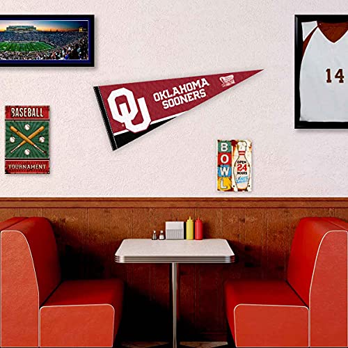 College Flags & Banners Co. Oklahoma Sooners Pennant Full Size Felt - 757 Sports Collectibles