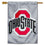 College Flags & Banners Co. Ohio State Buckeyes Gray New Logo Two Sided and Double Sided House Flag - 757 Sports Collectibles