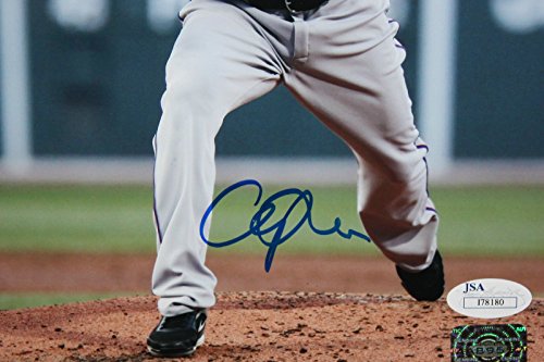 Cliff Lee Autographed 8x10 Rangers Pitching Photo- JSA Authenticated - 757 Sports Collectibles