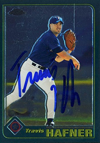 Rangers Travis Hafner Authentic Signed Card 2001 Topps Chrome RC #T210 w/ COA - 757 Sports Collectibles