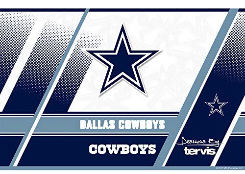 Tervis Triple Walled NFL Dallas Cowboys Edge Insulated Tumbler Cup Keeps Drinks Cold & Hot, 30oz, Stainless Steel - 757 Sports Collectibles