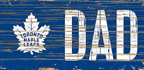 Fan Creations NHL Toronto Maple Leafs Unisex Toronto Maple Leafs DAD Sign, Team Color, 6 x 12 - 757 Sports Collectibles